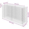 vidaXL Gabion Raised Bed Galvanised Steel 180x50x100 cm