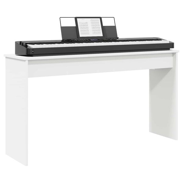 vidaXL Keyboard Stand White 120 x 32 x 64 cm Engineered Wood