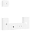 vidaXL 5 Piece TV Cabinet Set White Engineered Wood