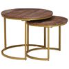 vidaXL Nesting Coffee Tables 2 pcs Dark Brown 50 x 50 x 40 cm