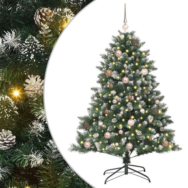 vidaXL Artificial Christmas Tree with 150 LEDs with Stand Green 150 cm