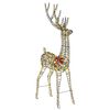 vidaXL 3D Reindeer with 250 LEDs Warm white 180 cm Rattan