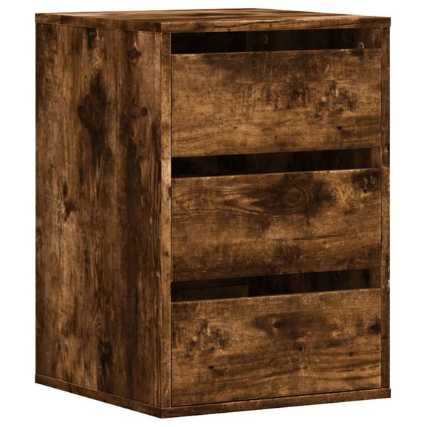 vidaXL Corner Chest of Drawers Smoked Oak 40x41x58 cm Engineered Wood