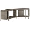 vidaXL Storage Shelves for Hot Tub 2 pcs Grey Poly Rattan