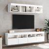 vidaXL TV Wall Cabinet with LED Lights White 80x30x40 cm