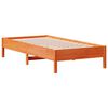 vidaXL Bed Frame without Mattress Wax Brown 90x190 cm Single Solid Wood Pine
