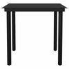 vidaXL 5 Piece Garden Dining Set Black Poly Rattan Glass
