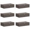 vidaXL Storage Box 6 pcs Non-woven fabric 70 x 40 x 18 cm 50.4 L Grey