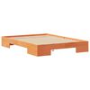 vidaXL Floor Bed Frame with Storage Brown 120 x 200 cm Solid pine wood