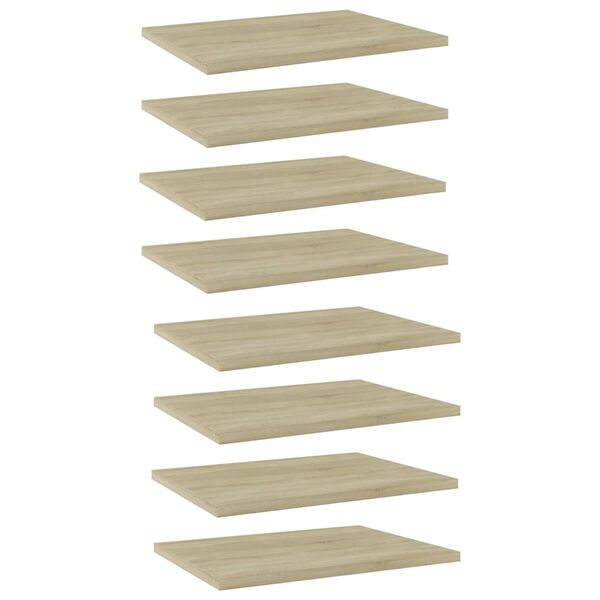 vidaXL Bookshelf Boards 8 pcs Sonoma Oak 40x30x1.5 cm Engineered Wood