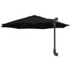 vidaXL Garden Parasol Black 248 x 248 x 148 cm Polyester and Steel