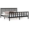 vidaXL Bed Frame without Mattress Black 200x200 cm Solid Wood Pine