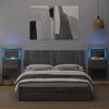 vidaXL Bed Headboard with Cabinets Grey Sonoma 160 cm Engineered Wood