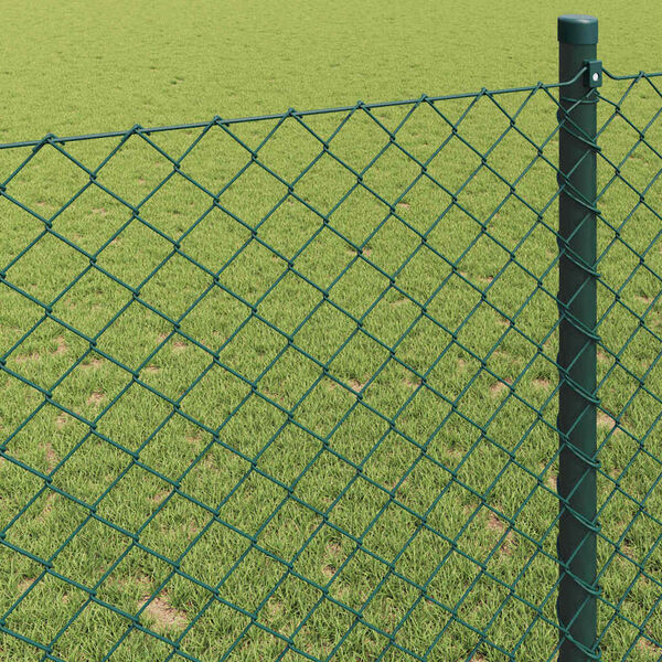 vidaXL Chain Link Fence Green 25 x 1.6 m Steel