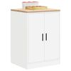 vidaXL Garage Storage Cabinet White 60x51x85 cm Solid Wood Pine