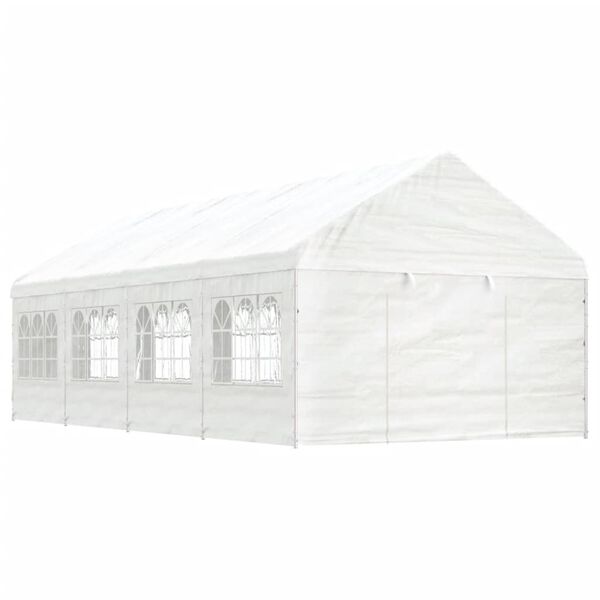 vidaXL Gazebo with Roof White 8.92x4.08x3.22 m Polyethylene