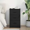 vidaXL Bedside Cabinet Black 38 x 38 x 66 cm Engineered wood