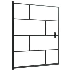 vidaXL Shower Enclosure ESG 116x140 cm Black