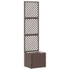 vidaXL Garden Trellis Planter Brown 35 x 30 x 135 cm Metal