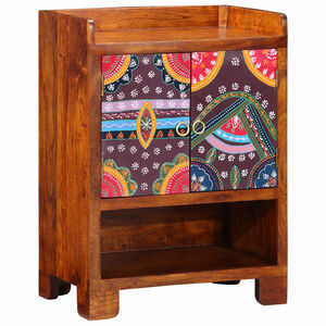vidaXL Shoe Cabinet with Shelf Brown 55 x 35 x 75 cm Solid Acacia Wood
