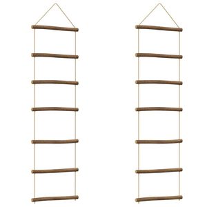 vidaXL Wall Decorations Ladder-Shaped 2 pcs 30x100 cm Natural Branch