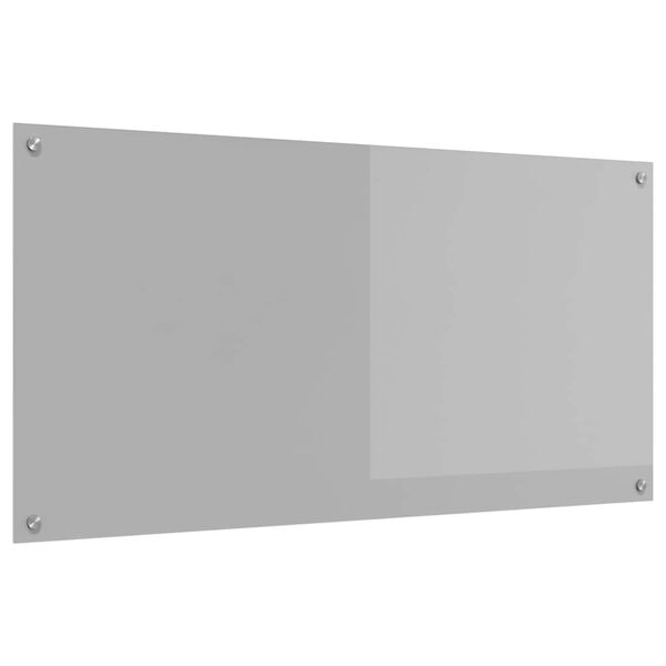 vidaXL Kitchen Backsplash Light Grey 120 x 60 cm Tempered Glass