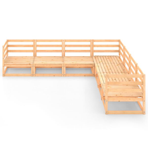 vidaXL 7 Piece Garden Lounge Set Solid Pinewood