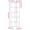 vidaXL Corner Bookcase 5-Tier Smoked Oak 50x50x179 cm Engineered Wood