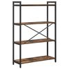 vidaXL Bookshelf Smoked Oak 80 x 30 x 120 cm Engineered Wood