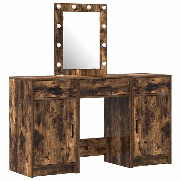 vidaXL Dressing Table with Door Brown 50 x 41 x 135 cm Engineered Wood