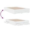 vidaXL Bed Frame with Drawers without Mattress White 120x190 cm Small Double
