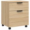 vidaXL Mobile File Cabinet with Wheels Sonoma Oak 45x38x54 cm Engineered Wood
