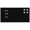vidaXL Wall-mounted Magnetic Board Black 40x20 cm Tempered Glass