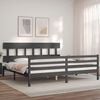 vidaXL Bed Frame without Mattress Grey 200x200 cm Solid Wood