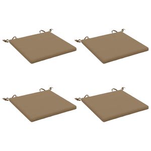 vidaXL 4-Piece Seat Cushions SOEST 4 pcs 100% Polyester Taupe