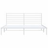 vidaXL Metal Bed Frame without Mattress with Headboard White 180x200cm