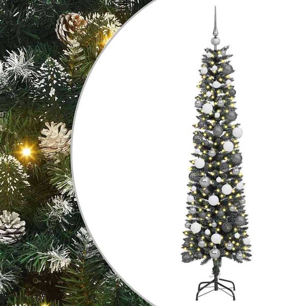 vidaXL Artificial Christmas Tree with 300 LEDs with Stand Green 180 cm