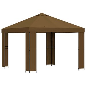 vidaXL Gazebo 3 x 3 m Taupe Polyester and Steel 190