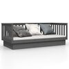 vidaXL Day Bed without Mattress Grey 80x200 cm Solid Wood Pine