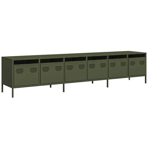 vidaXL TV Cabinet Olive Green 202x39x43.5 cm Cold-rolled Steel