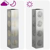 vidaXL Solar LED Pathway Light 2 pcs Silver Galvanized Steel