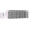 vidaXL Outdoor Dog Kennel with Roof Steel 11.06 m&sup2;