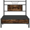 vidaXL Bed Frame without Mattress Smoked Oak 90x200 cm Engineered Wood