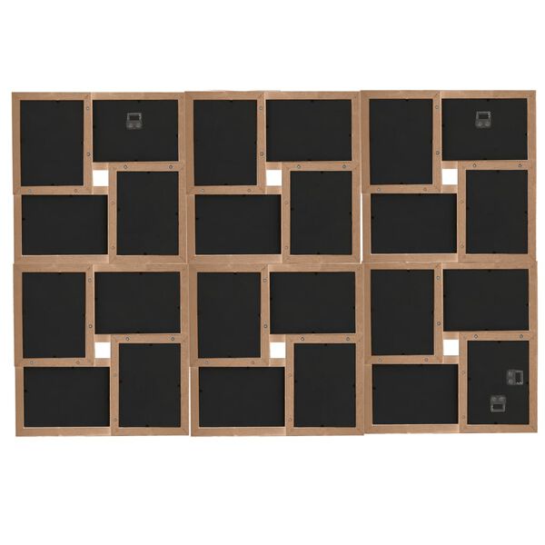 vidaXL Collage Photo Frame for 24x(10x15 cm) Picture Light Brown MDF