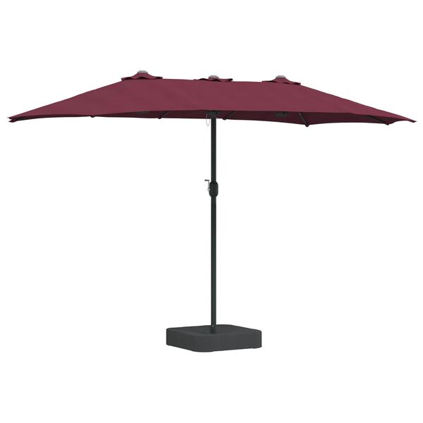 vidaXL Garden Parasol Bordeaux Red 385 x 209 x 244 cm Polyester
