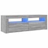 vidaXL TV Cabinet with LED Lights Grey Sonoma 120x35x40 cm