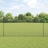 vidaXL Fence with Post Grey 1.5 x 50 m Steel and PVC