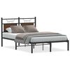 vidaXL Bed Frame without Mattress Brown Oak 120x190 cm Small Double Engineered Wood
