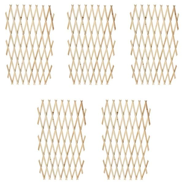 vidaXL Trellis Fence 5 pcs Solid Wood 180x90 cm