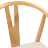 vidaXL Dining Chair 2 pcs Natural and Light Solid Rubber Wood